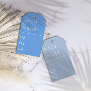 Minimalist Blue Wedding Gift Tags