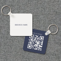 Minimalist Blue White Business Networking QR Code