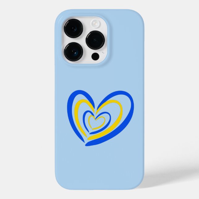Minimalist  Blue Yellow Hearts Ukraine Inspiration Case-Mate iPhone Case (Back)
