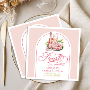 Minimalist blush and gold napkins custom name