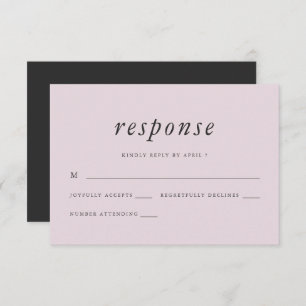 Minimalist Blush and Grey Wedding Rsvp Response