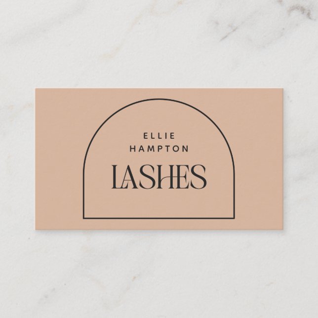 Minimalist Blush Arch Beauty Cosmetic Personalised Business Card (Front)
