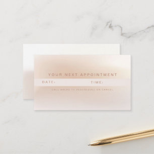 Minimalist Blush Beige Appointment Card