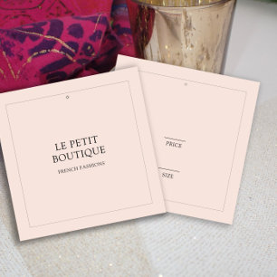 Minimalist Blush Clothing Square Swing Price Tag