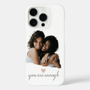 Minimalist Blush Heart – You Are Enough -  iPhone 16 Pro Case