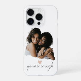 Minimalist Blush Heart – You Are Enough - iPhone 16 Pro Case