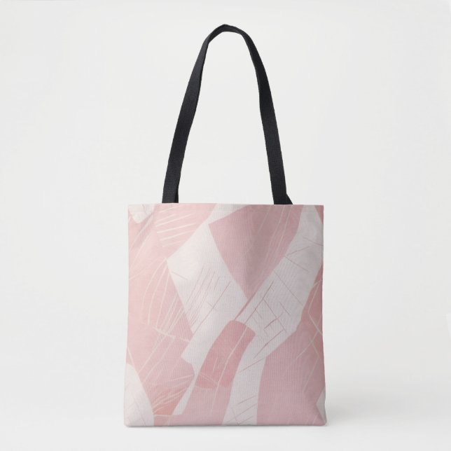Minimalist Blush Pink Abstract Tote Bag (Front)