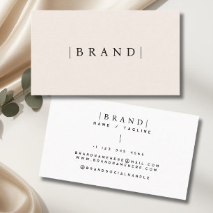 Minimalist blush pink add brand name business card