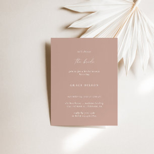 Minimalist Blush Pink Bridal Shower  Invitation