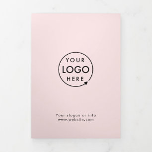 Minimalist Blush Pink Business Trifold Brochure