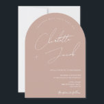 Minimalist Blush Pink Modern Script arch Wedding Invitation<br><div class="desc">Boho Blush Pink Minimalist Simple Wedding arch Invitation" – a delightful blend of bohemian charm and contemporary elegance. This invitation exudes understated sophistication with its minimalist design and soft blush pink hue. Capture the essence of your special day with this effortlessly chic invitation. The subtle boho accents add a touch...</div>