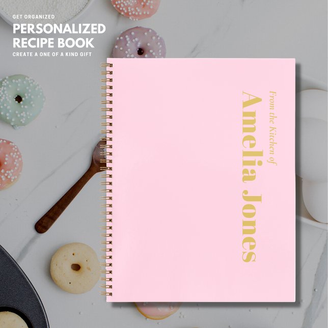 Minimalist Blush Pink Recipe Book Cooking Journal (Creator Uploaded)
