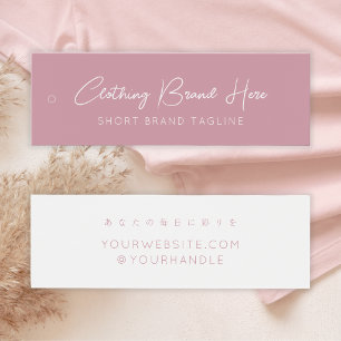 Minimalist Blush Pink Script Brand Hang Tag Mini