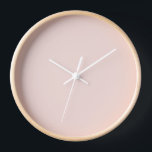 Minimalist blush pink solid plain elegant chic clock<br><div class="desc">Minimalist blush pink solid plain elegant modern stylish chic girly Wall clock.
You can edit and customize clock’s color.
Available in different shapes (round or square) sizes and materials</div>