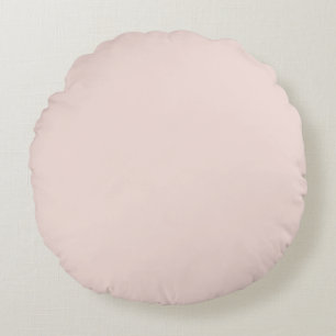 Minimalist blush pink solid plain elegant chic round cushion
