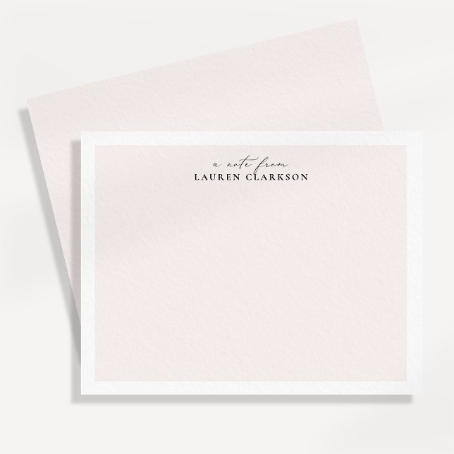 Minimalist Blush Script Note Card (Creator Uploaded)