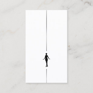 Minimalist Body Sculpting Woman Silhouette Business Card