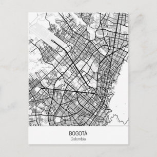 Minimalist Bogota Colombia Postcard