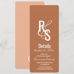 Minimalist Bohemian Dark Terracotta Wedding Invitation