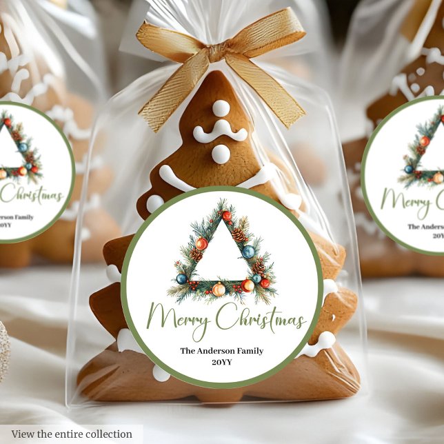 Minimalist Bohemian Earthy Christmas Tag Seal  (Minimalist Bohemian Earthy Christmas Tag Seal Sticker

)