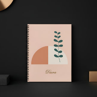 Minimalist Boho Abstract Botanical Notebook