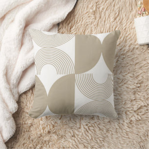Minimalist Boho Abstract Geometric Arch Pattern Cushion