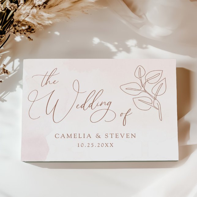 Minimalist Boho Botanical Terracotta Wedding  Guest Book (Creator Uploaded)