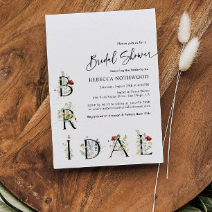 Minimalist Boho Bridal Shower Invitation