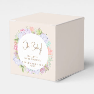 Minimalist Boho Cactus Desert Baby Shower Favour Box