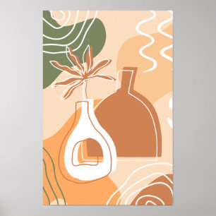 Minimalist Boho Chic Botanical Vase Art Posters