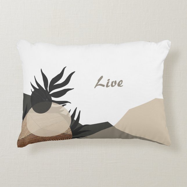 Minimalist Boho Earth Tones  Decorative Cushion (Front)