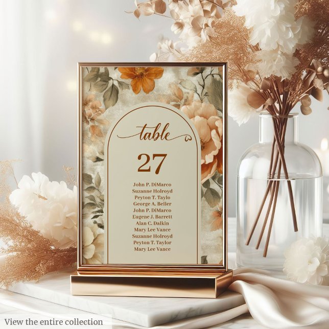 Minimalist Boho Earthy Ivory Sage Floral Wedding  Table Number (Minimalist Boho Earthy Ivory Sage Floral Wedding Table Number

)