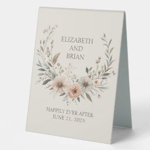 Minimalist Boho Flowers in Ivory and Blush