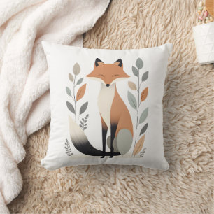 Minimalist Boho Fox Nursery Kids Room Cushion
