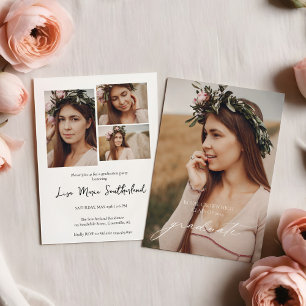 Minimalist Boho Graduation Party Invitation