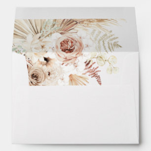 Minimalist Boho Pampas Grass Wedding Envelope
