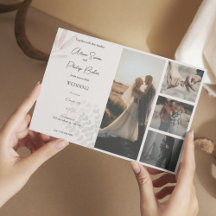 Minimalist Boho Photo Collage Wedding