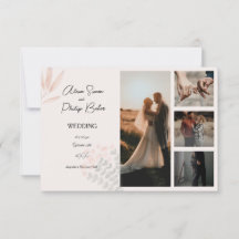 Minimalist Boho Photo Collage Wedding