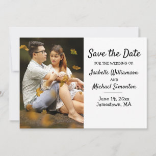 Minimalist Boho Photo Save the Date Card
