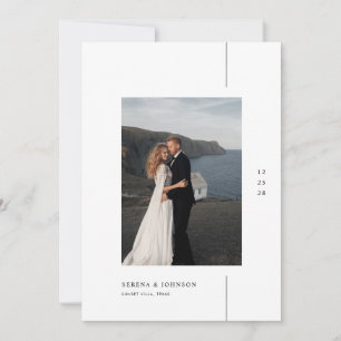 Minimalist Boho Photo Wedding Invitation