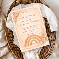 Minimalist Boho Rainbow Baby Shower