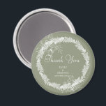 Minimalist Boho Sage Green wedding  Magnet<br><div class="desc">Minimalist Boho Sage Green wedding Favour magnet with RSVP wedding invitation template instant digital download,  Sage Green and white Talavera arch wedding invitations,  QR RSVP wedding invitations wedding invitations with rsvp wedding invitation card</div>