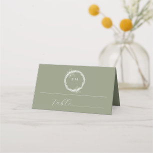 Minimalist Boho Sage Green wedding  Place Cards 