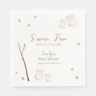 Minimalist Boho S'more Fun Stars Baby Shower  Napkin