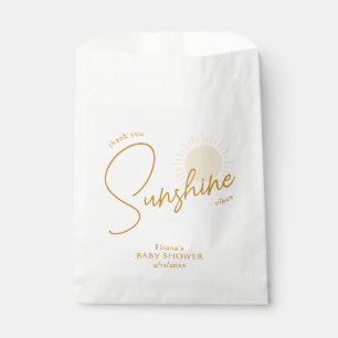Minimalist Boho Sunshine Baby Shower Thank You Favour Bags