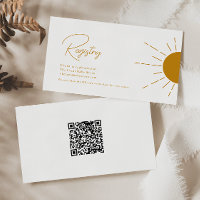 Minimalist Boho Sunshine QR Code Baby Registry