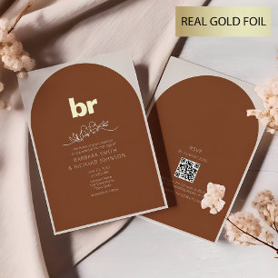 Minimalist Boho Terracotta Burnt Orange Wedding