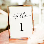 Minimalist Boho Wedding Table Numbers<br><div class="desc">These lovely Table Number Cards feature modern calligraphy and a minimalist design! Easily edit most wording,  text colours and background colours to match your style and event.</div>