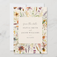 Minimalist Boho Wildflower Floral Wedding