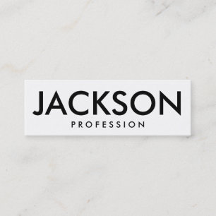 Minimalist bold black and white business card